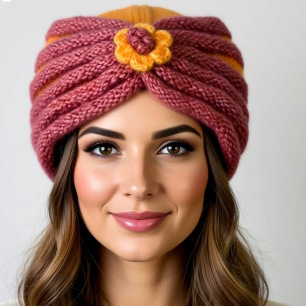 Nepal wool knit hat  OS